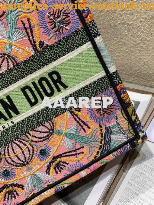 Replica Dior Book Tote M1286 Multicolor Dior in Lights Embroidery 21