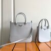 Replica Prada Medium Leather Handbag 1BC142 Grey 11