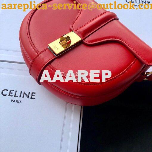 Replica Celine Small Besace 16 Bag in Natural Calfskin 188013 Red 3