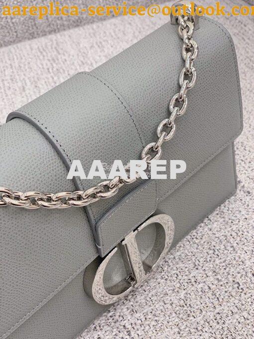 Replica Dior 30 Montaigne Grained Calfskin Bag with Silver Chain M9208 4