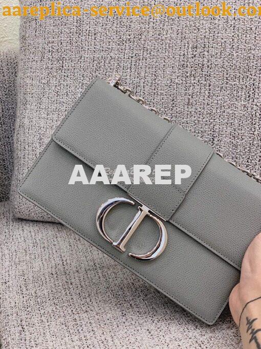Replica Dior 30 Montaigne Grained Calfskin Bag with Silver Chain M9208 5