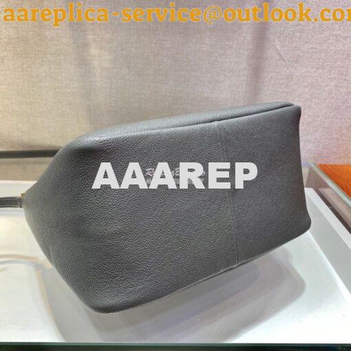 Replica Prada Medium Leather Handbag 1BC142 Grey 8