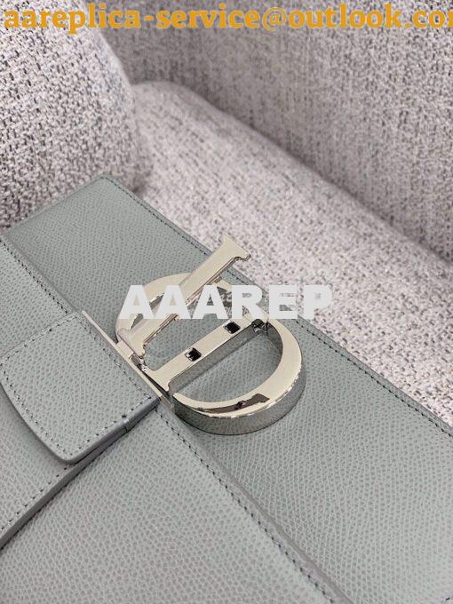 Replica Dior 30 Montaigne Grained Calfskin Bag with Silver Chain M9208 7