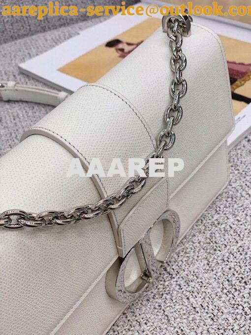 Replica Dior 30 Montaigne Grained Calfskin Bag with Silver Chain M9208 4