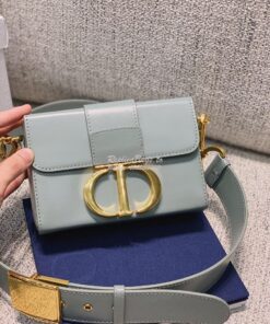 Replica Dior 30 Montaigne Lambskin Box Bag M9204 in Stone Grey