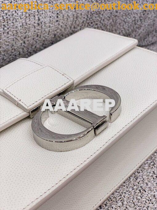 Replica Dior 30 Montaigne Grained Calfskin Bag with Silver Chain M9208 6