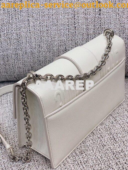 Replica Dior 30 Montaigne Grained Calfskin Bag with Silver Chain M9208 9