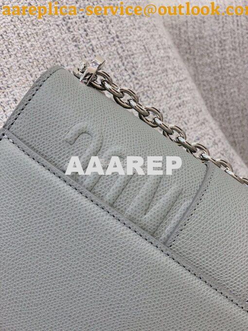 Replica Dior 30 Montaigne Grained Calfskin Bag with Silver Chain M9208 13