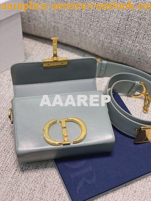 Replica Dior 30 Montaigne Lambskin Box Bag M9204 in Stone Grey 8