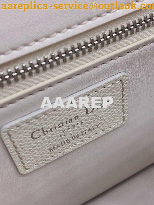 Replica Dior 30 Montaigne Grained Calfskin Bag with Silver Chain M9208 12