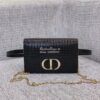 Replica Dior 30 Montaigne 2-in-1 Pouch in Metallic Black Microcannage