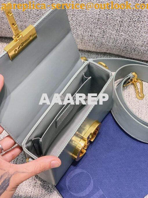 Replica Dior 30 Montaigne Lambskin Box Bag M9204 in Stone Grey 9