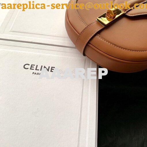 Replica Celine Small Besace 16 Bag in Natural Calfskin 188013 Tan 6