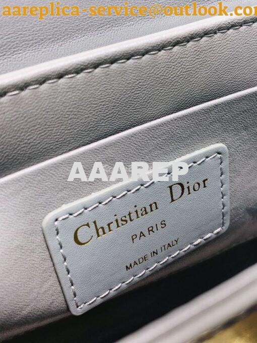 Replica Dior 30 Montaigne Lambskin Box Bag M9204 in Stone Grey 10