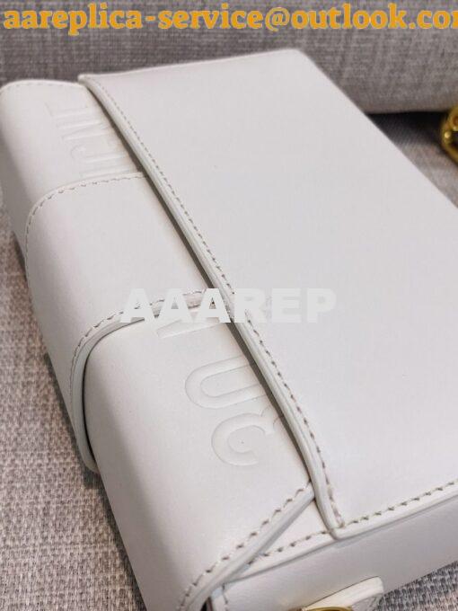 Replica Dior 30 Montaigne Lambskin Box Bag M9204 in White 7