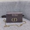 Replica Dior 30 Montaigne 2-in-1 Pouch in Metallic Black Microcannage 15