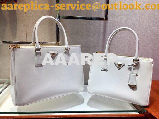 Replica Prada Galleria Saffiano Leather Tote Bag 1BA274 White