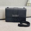Replica Dior 30 Montaigne Bag Black Ultramatte Grained Calfskin