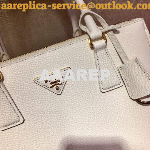 Replica Prada Galleria Saffiano Leather Tote Bag 1BA274 White 9
