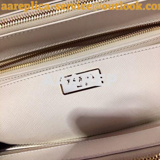 Replica Prada Galleria Saffiano Leather Tote Bag 1BA274 White 11