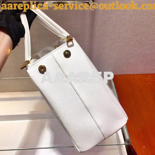 Replica Prada Galleria Saffiano Leather Tote Bag 1BA274 White 13
