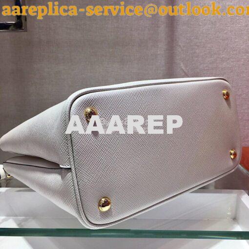 Replica Prada Panier Saffiano Leather Bag 1BA211 White 8