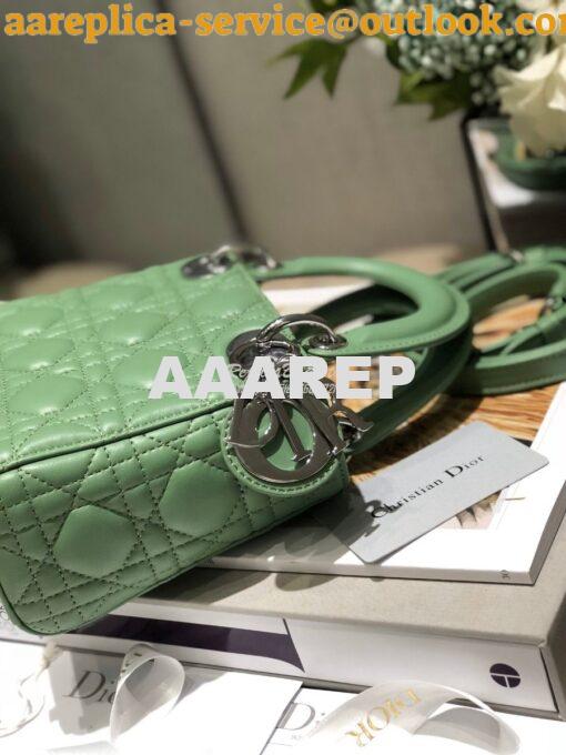 Replica Christian Dior Lady Dior Quilted in Lambskin Leather Bag Minty 5