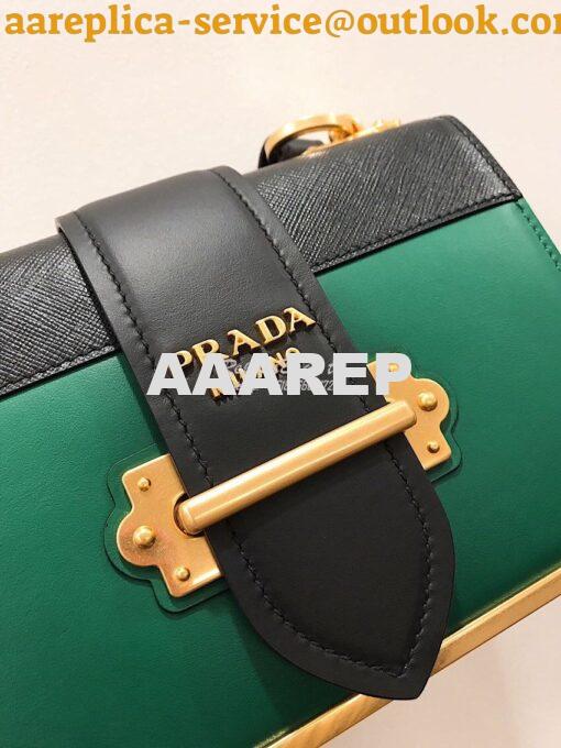 Replica Prada Cahier Leather Bag 1BD045 Green 3