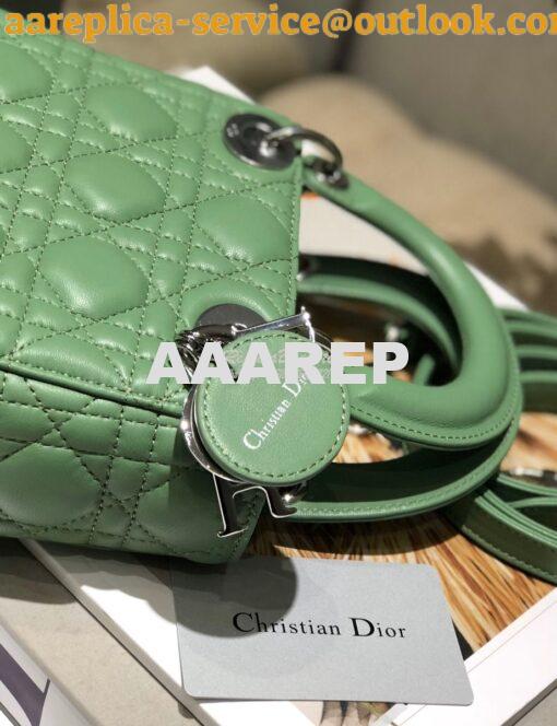 Replica Christian Dior Lady Dior Quilted in Lambskin Leather Bag Minty 6