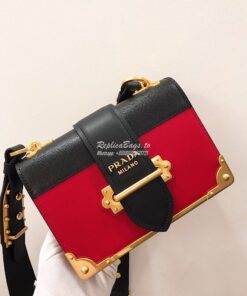 Replica Prada Cahier Leather Bag 1BD045 Red 2