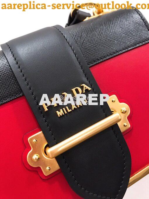 Replica Prada Cahier Leather Bag 1BD045 Red 3