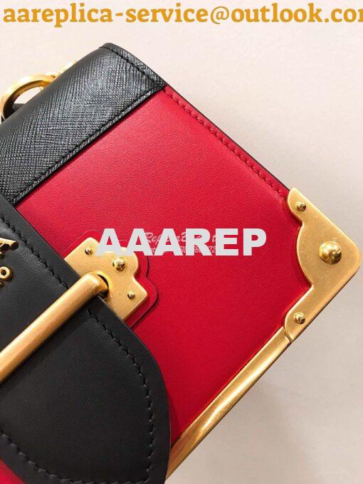 Replica Prada Cahier Leather Bag 1BD045 Red 4