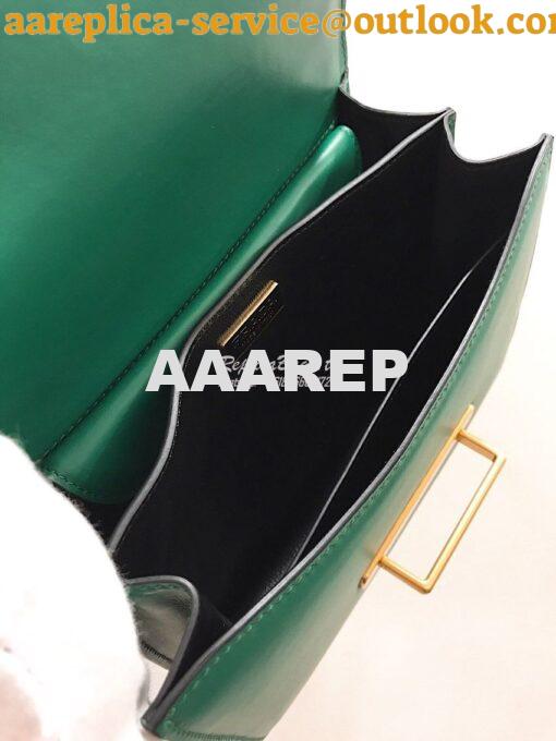 Replica Prada Cahier Leather Bag 1BD045 Green 8