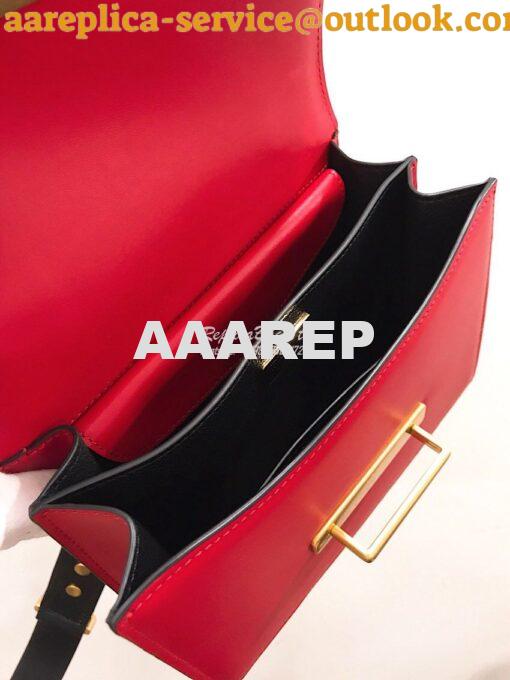 Replica Prada Cahier Leather Bag 1BD045 Red 6