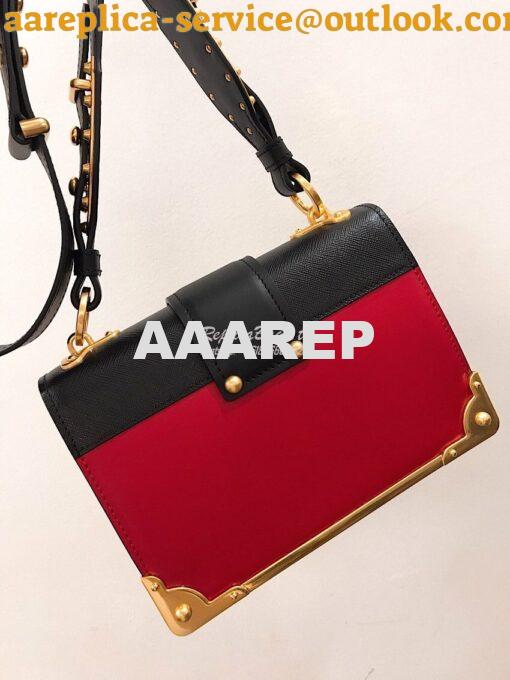 Replica Prada Cahier Leather Bag 1BD045 Red 9