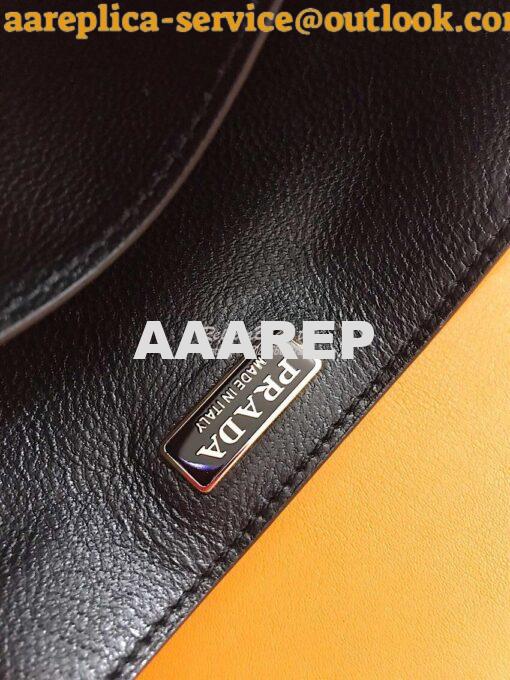 Replica Prada Cahier Leather Bag 1BD045 Orange 6