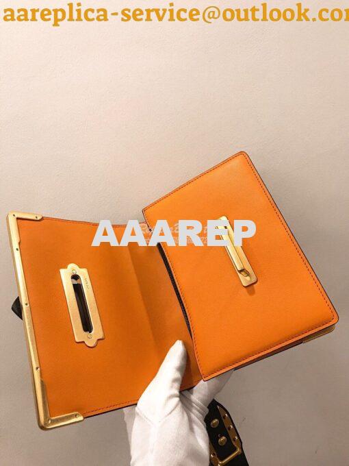 Replica Prada Cahier Leather Bag 1BD045 Orange 8