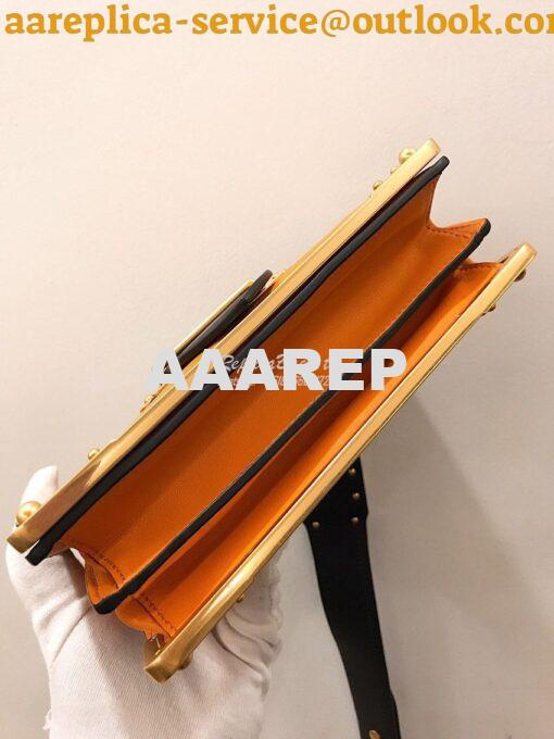 Replica Prada Cahier Leather Bag 1BD045 Orange 9