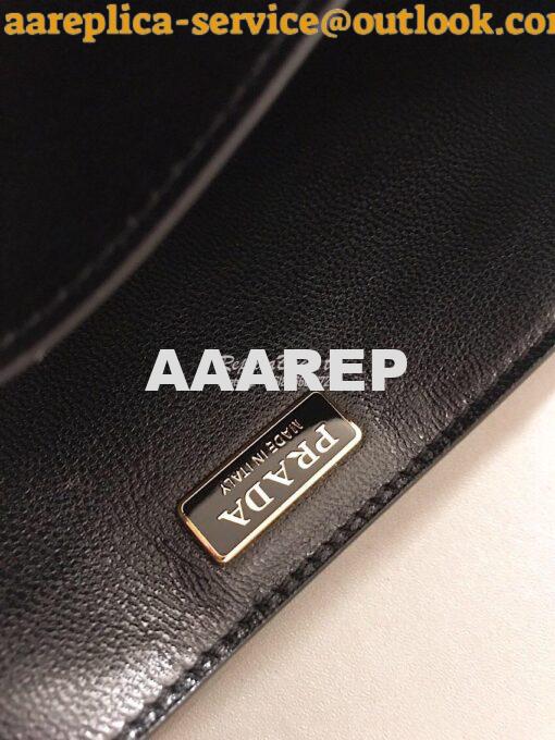 Replica Prada Cahier Leather Bag 1BD045 Grey 8