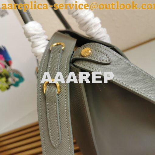 Replica Prada Monochrome Grey Saffiano Leather Bag 9