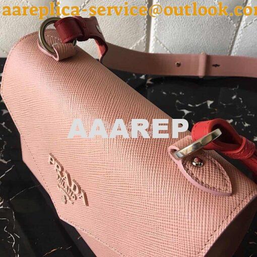 Replica Prada Monochrome Saffiano Leather Bag 1bd186 Powder Pink 3