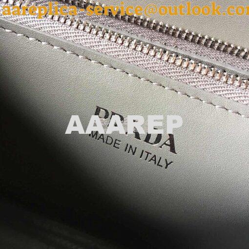 Replica Prada Monochrome Saffiano Leather Bag 1bd186 Grey 7