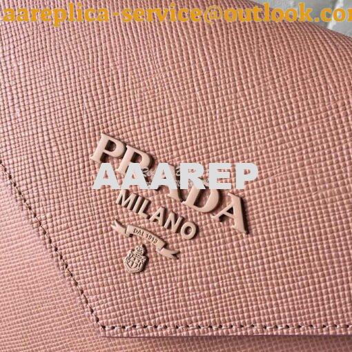 Replica Prada Monochrome Saffiano Leather Bag 1bd186 Powder Pink 4