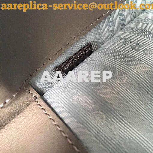 Replica Prada Monochrome Saffiano Leather Bag 1bd186 Grey 8