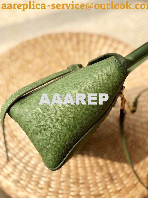 Replica Celine Nano Belt Bag Matcha Green Grained Calfskin 185003 3