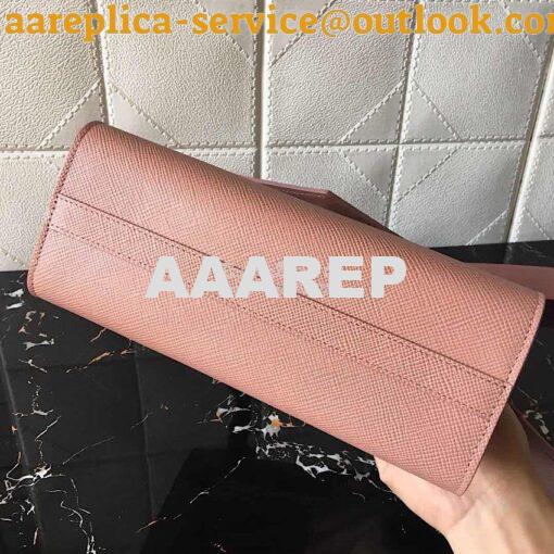 Replica Prada Monochrome Saffiano Leather Bag 1bd186 Powder Pink 9