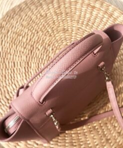 Replica Celine Nano Belt Bag Barbie Pink Grained Calfskin 185003 2