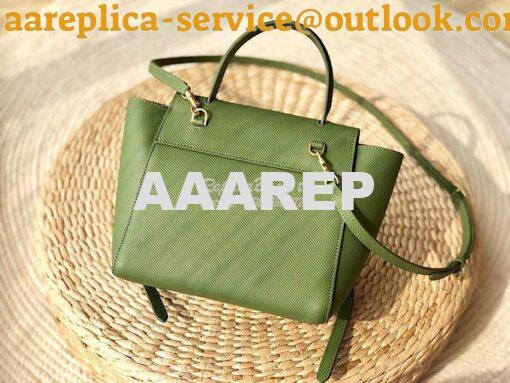 Replica Celine Nano Belt Bag Matcha Green Grained Calfskin 185003 9