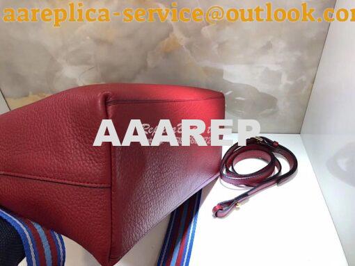Replica Prada Daino Leather Tote Bag 1BA157 Red 4