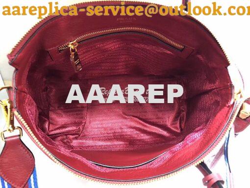 Replica Prada Daino Leather Tote Bag 1BA157 Red 5
